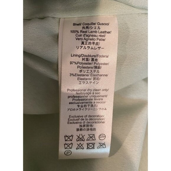 NWT Rebecca Minkoff Samba Lamb Leather Shift Dress Laser Cutout Green Size 2 New - Picture 6 of 6